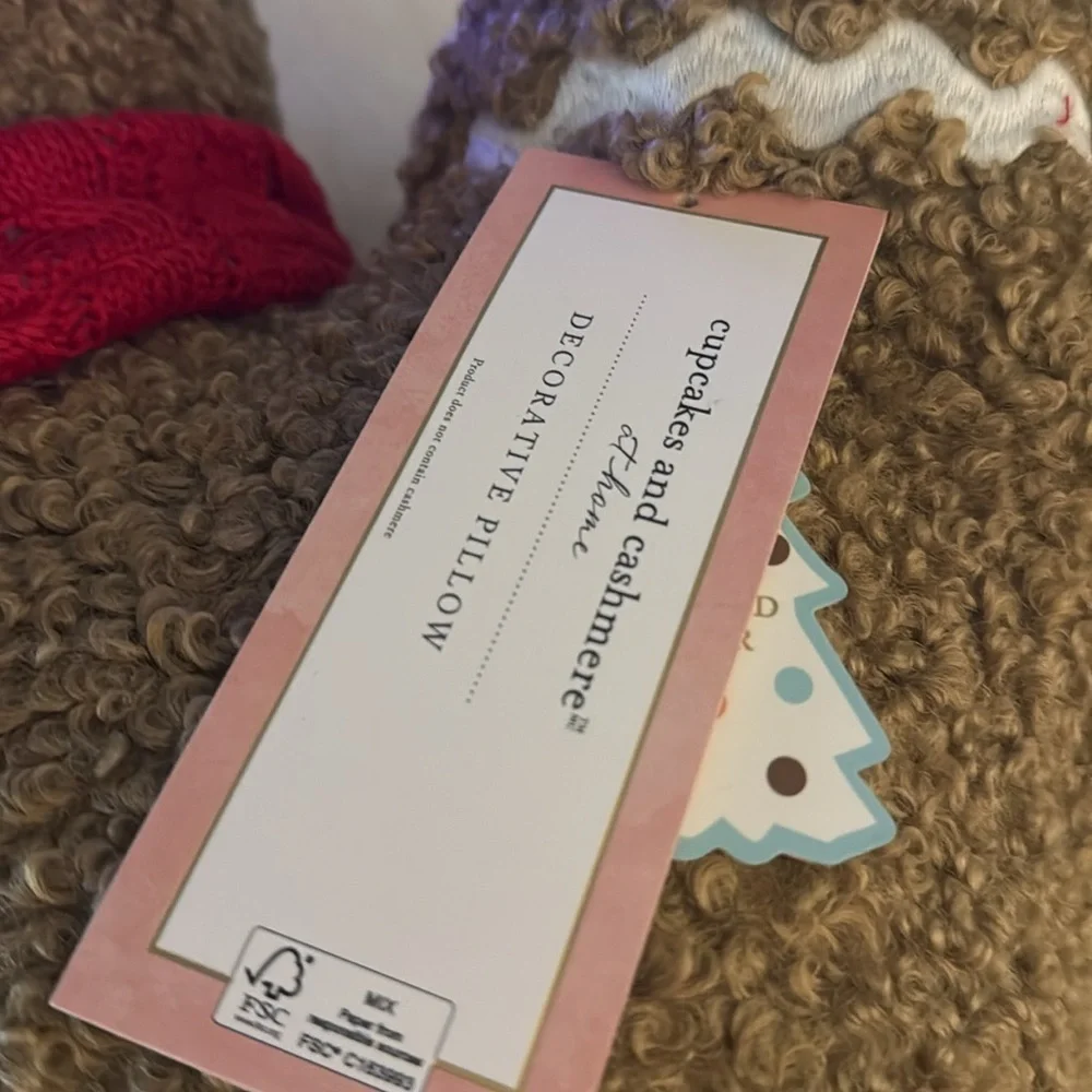CUPCAKES & CASHMERE 26x19 Oversized Gingerbread Man Pillow